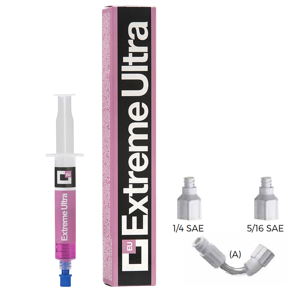 Leak Stop for RAC System + adapters 1/4 SAE and 5/16 SAE + Flexible Adapter - EXTREME ULTRA - Cartridge 6 ml - Package # 1 pc.