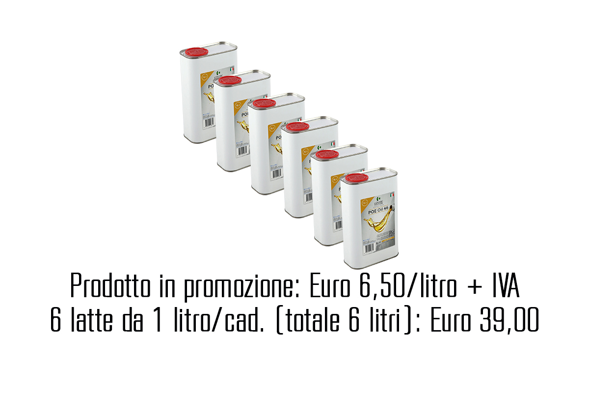 LUBRIFICANTE OLIO POE 32 Contenitore in plastica da 5 Litri Made in Italy –